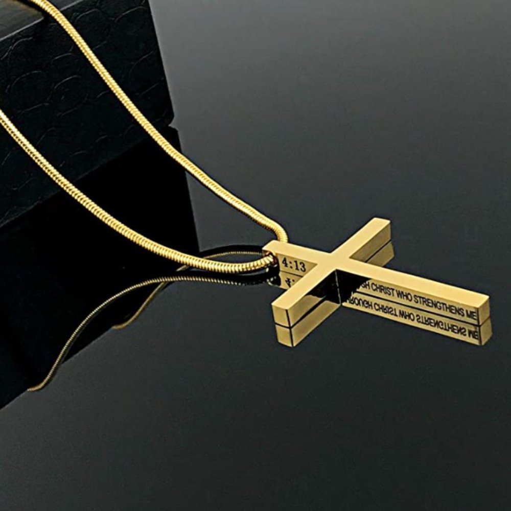 Stainless Steel Cross Necklace - Picture 6 of 10